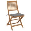 vidaXL Chaises pliables de jardin lot de 6 avec coussins Bois d'acacia
