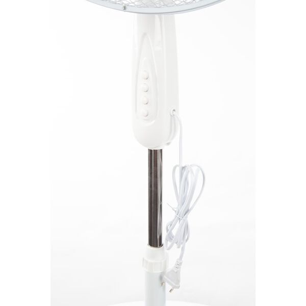 Perel Ventilateur sur pied 40 cm Blanc