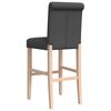 vidaXL Chaises de bar lot de 2 bois massif d'h&eacute;v&eacute;a et tissu