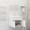 vidaXL Ensemble de meubles salle de bain 2 pcs Blanc Bois d'ingénierie