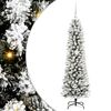 vidaXL Sapin de No&euml;l artificiel Blanc 150 cm PVC, m&eacute;tal et plastique