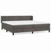 vidaXL Sommier &agrave; lattes de lit et matelas Gris fonc&eacute; 200x200cm Velours