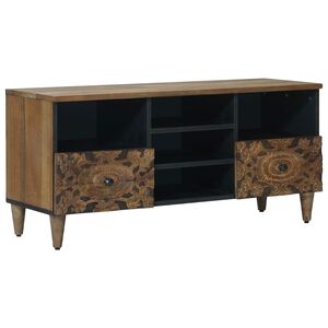vidaXL Meuble TV Marron 100 x 33,5 x 46 cm Bois de mangue massif