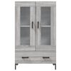 vidaXL Buffet haut sonoma gris 69,5x31x115 cm bois d'ing&eacute;nierie