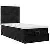 vidaXL Cadre de lit ottoman avec matelas noir 90x200 cm velours