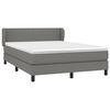 vidaXL Sommier &agrave; lattes de lit avec matelas Gris fonc&eacute; 140x200cm Tissu