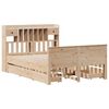 vidaXL Lit biblioth&egrave;que sans matelas 140x190 cm bois de pin massif