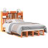 vidaXL Lit biblioth&egrave;que sans matelas cire marron 120x190cm pin massif