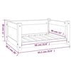 vidaXL Lit pour chien 65,5 x 50,5 x 28 cm Bois de pin massif