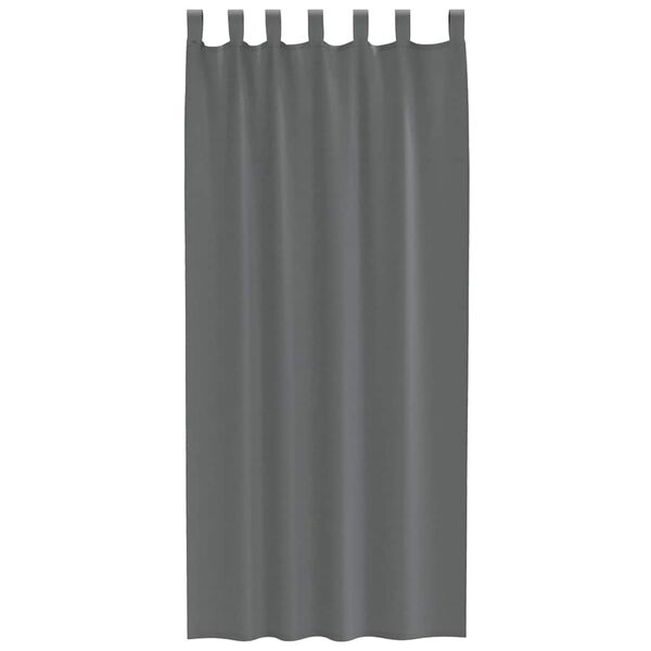 vidaXL Rideaux en voile avec boucles 2 pcs gris foncé 140x245 cm
