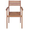 vidaXL Chaises de jardin lot de 2 et coussins beige Bois teck massif