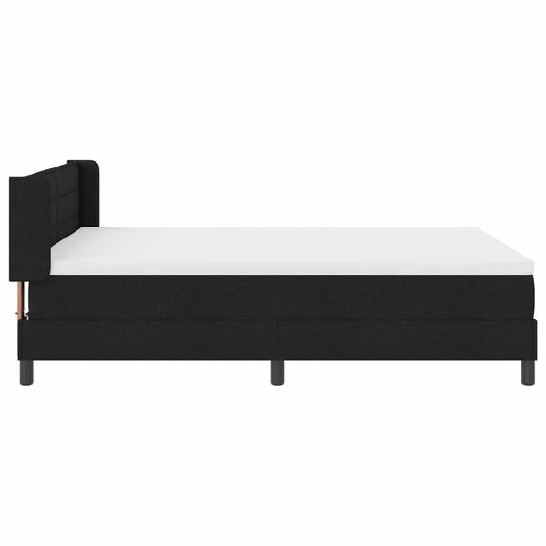 vidaXL Lit &agrave; ressorts avec matelas Noir 200 x 160 cm tissu