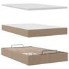 vidaXL Lit ottoman avec matelas & LED cappuccino 120x190cm similicuir