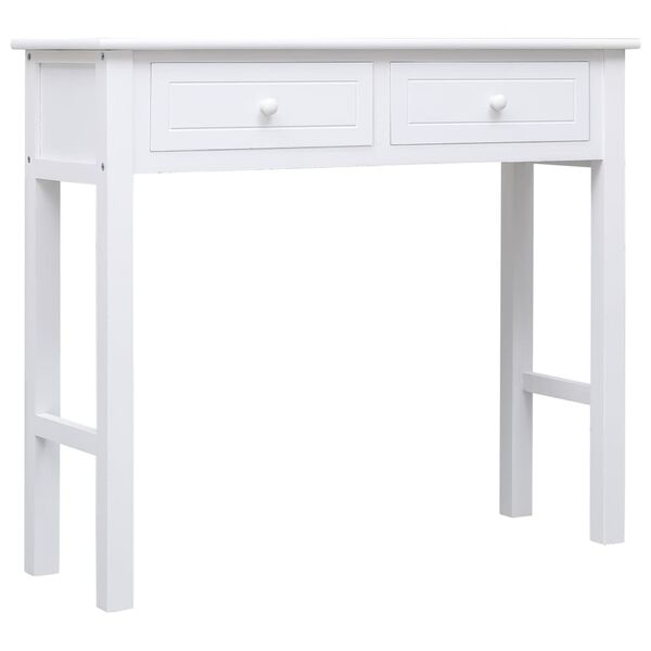 vidaXL Table console Blanc 90 x 30 x 77 cm Bois