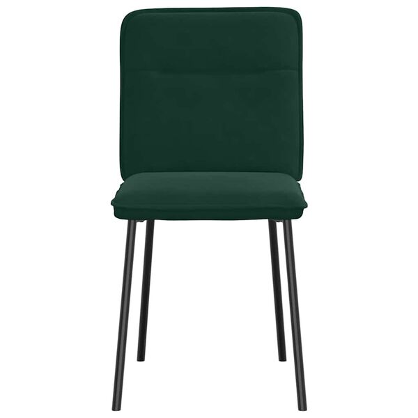 vidaXL Chaises &agrave; manger lot de 6 vert fonc&eacute; velours