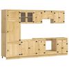 vidaXL Armoire SKI 9 pc Brun Miel Pin massif