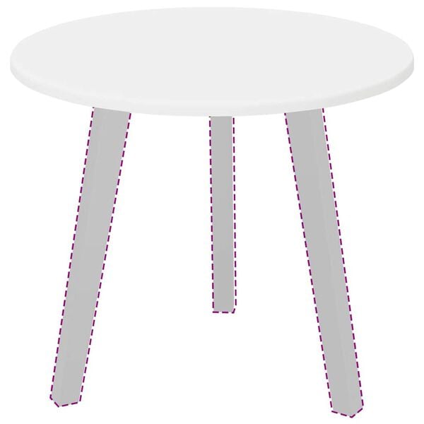 vidaXL Plateau de table Blanc 50 x 50 x 1,5 cm Bois d'ing&eacute;nierie