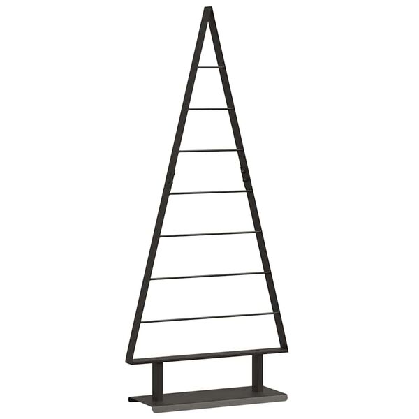 vidaXL Arbre de Noël en métal avec support Noir 125 cm Acier