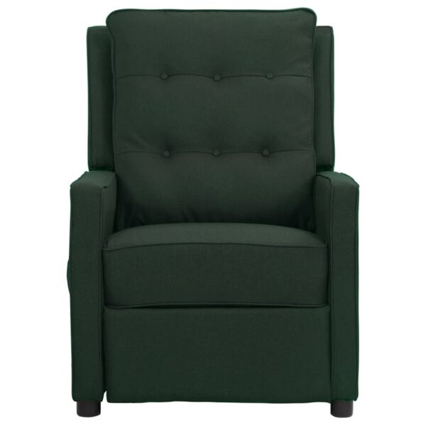 vidaXL Fauteuil Vert fonc&eacute; Tissu