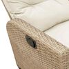 vidaXL Salon de jardin avec coussins forme de L 3 pcs beige polyrotin