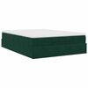 vidaXL Cadre de lit ottoman avec matelas vert fonc&eacute; 140x190 cm velours