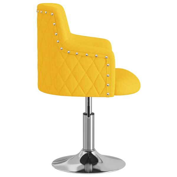 vidaXL Chaise &agrave; manger Jaune moutarde Tissu