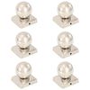 vidaXL Bouchons de poteau 6 pcs Globe final Acier inoxydable 101x101mm
