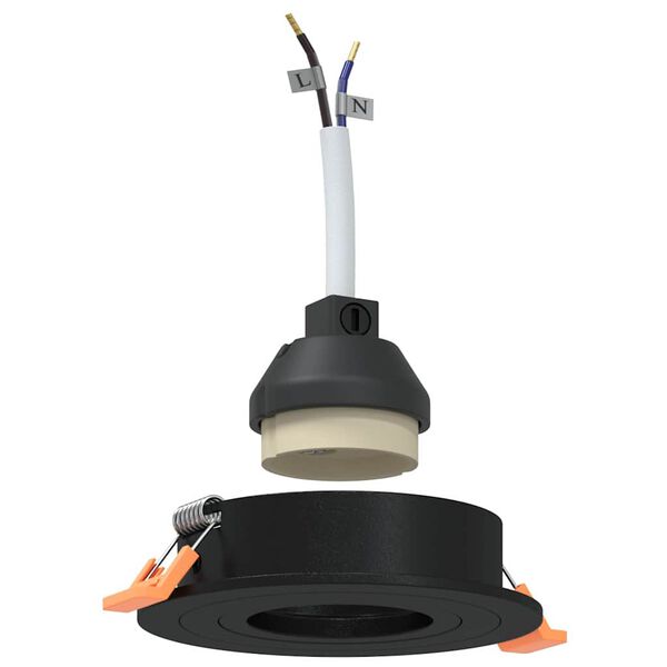 vidaXL Projecteur 24 pcs Noir 9 x 9 x 2 cm Aluminium