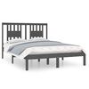 vidaXL Cadre de lit sans matelas gris bois massif 120x200 cm