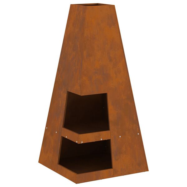 vidaXL Braise Marron 50 x 50 x 100 cm Acier