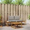 vidaXL Ensemble de canap&eacute;s d'ext&eacute;rieur avec coussin 3 pcs Naturel