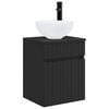 vidaXL Meuble de lavabo mural Noir 39 x 41 x 64,5 cm Bois d'ing&eacute;nierie