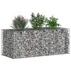 vidaXL Lit sur&eacute;lev&eacute; gabion Argent&eacute; 140 x 60 x 55 cm Acier galvanis&eacute;