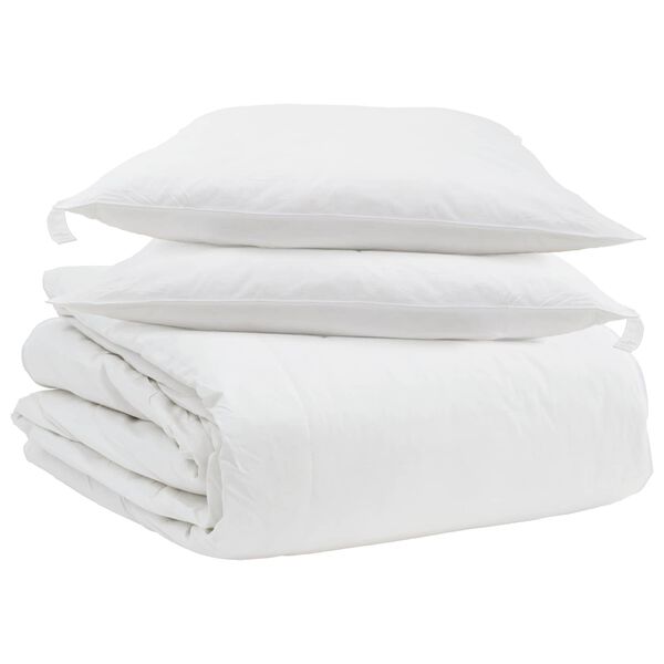 vidaXL Ensemble de Duvet avec oreiller 3 pcs Blanc Plume de canard