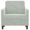 vidaXL Fauteuil Gris clair 60 cm Velours
