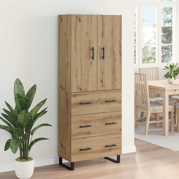 vidaXL Haut Armoire 2 pcs Ch&ecirc;ne artisanal 69,5 x 34 x 180 cm