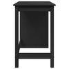 vidaXL Bureau Noir 112 x 50 x 75 cm Bois de Pin Massif