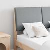 vidaXL T&ecirc;te de lit capitonn&eacute;e Gris clair 120 cm Pin massif