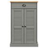 vidaXL Armoire à chaussures VIGO gris 60x35x96 cm bois massif de pin