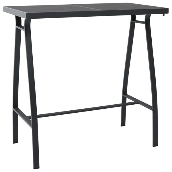 vidaXL Ensemble de bar de jardin 5 pcs Noir et gris