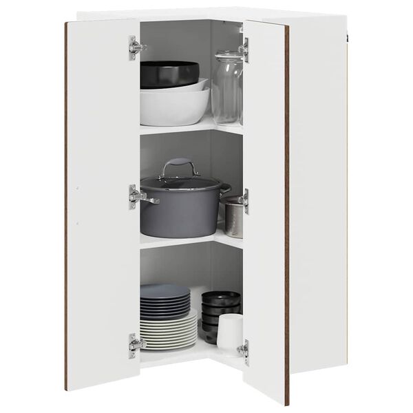 vidaXL Armoire de cuisine avec &eacute;tag&egrave;re Ch&ecirc;ne brun 57 x 57 x 100 cm
