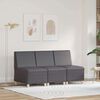 vidaXL Unit&eacute; de Sofa Modulaire Sans Accoudoirs 3 pcs Gris