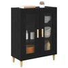 vidaXL Buffet Ch&ecirc;ne noir 69,5 x 34 x 90 cm Bois d'ing&eacute;nierie