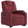 vidaXL Fauteuil inclinable &eacute;lectrique rouge bordeaux tissu