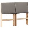 vidaXL T&ecirc;te de lit capitonn&eacute;e Taupe 135 cm Pin massif