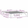 vidaXL Cadre de lit Naturel 200 x 200 cm Pin massif