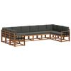vidaXL Ensemble de canap&eacute;s d'ext&eacute;rieur 10 pc Naturel et Anthracite