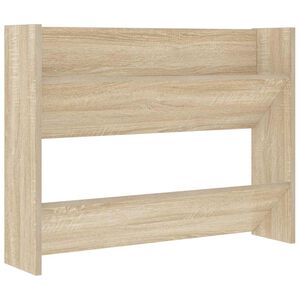vidaXL Armoire &agrave; chaussures murale Ch&ecirc;ne Sonoma 80x18x60 cm Agglom&eacute;r&eacute;