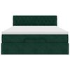 vidaXL Cadre de lit ottoman avec matelas vert fonc&eacute; 140x190 cm velours