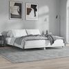 vidaXL Cadre de lit sans matelas blanc brillant 140x200 cm